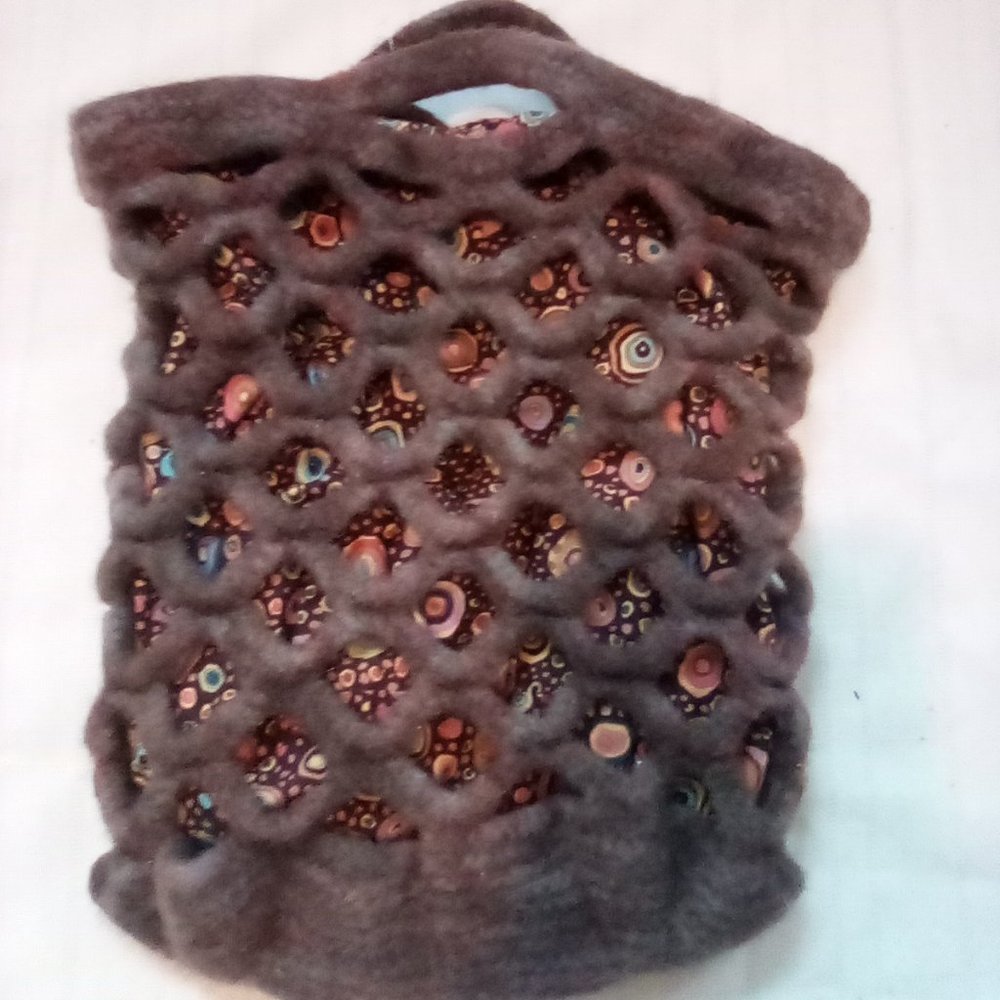 Retro Fuzzy Boho Tote